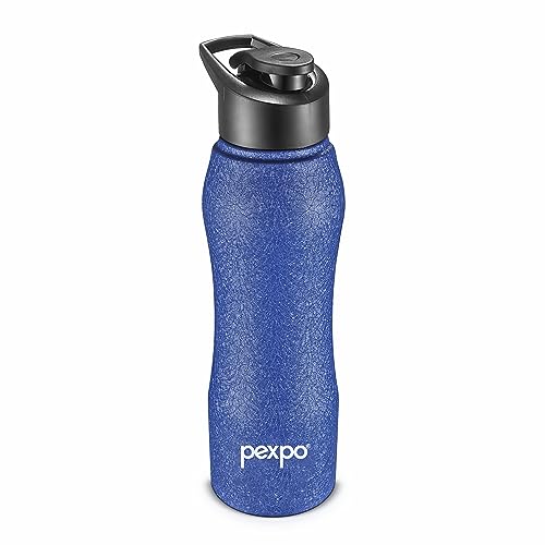 PEXPO Bistro Stainless Steel Fridge Cooling/Sports Sipper Water Bottle 1 Litre, Blue|Single Walled|Easy Grip | Home, Office, Gym, School, Yoga, Trekking, Men, Women & Kids (B093WN7MYX) Amazon Price History, Amazon Price Tracker