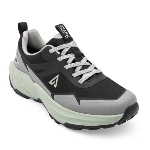 Image of Ozark Green and Black Trail Running Shoes for Men | Low-Cut Outdoor
