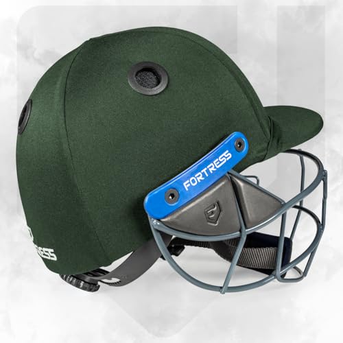 Fortress Pro STL Cricket Helmet - Proffesional Grade Cricket Helmet for Junior, Youth & Senior Players | 3 Sizes | Adjustable Cricket Helmets | 4 Color Options (Dark Green, Small) - Thumbnail 2
