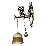 Esta campana única y original de la puerta de la señal de bienvenida trae un encanto fascinante a su hogar.Super fácil de instalar, ideal para patios, villas, jardines, puertas delanteras, cafés, etc.