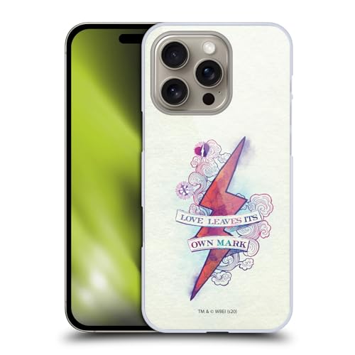 Head Case Designs Officially Licensed Harry Potter Love Leaves Its Own Mark Scar Deathly Hallows XXVI Hard Back Case Compatible With Apple iPhone 16 Pro
