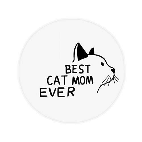 Tapis rond Chat Maman cadeau idéal multicolore pour entrée et cuisine