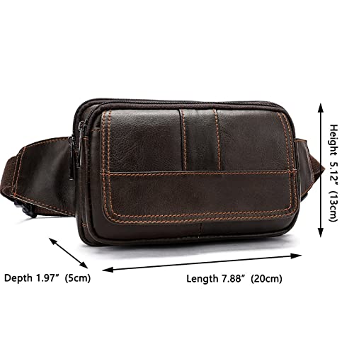 HIIHHIIHI Bolsa de cintura yb, bolsa de cinto masculina de couro bovino bolsa de ombro bolsa de cint