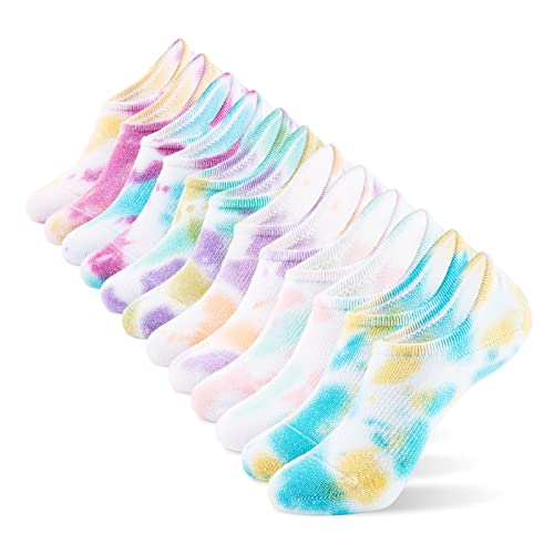 IDEGG No Show Socks Womens and Men Low Cut Ankle Short Anti-slid Athletic Running Novelty Casual Invisible Liner Socks Small P_6 Pairs(6 Colors)