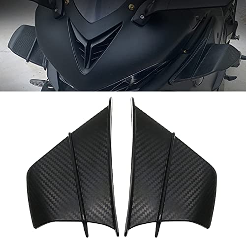 1 Par de Acessórios Winglets Universais de Asa de Vento para Motocicleta em Fibra de Carbono