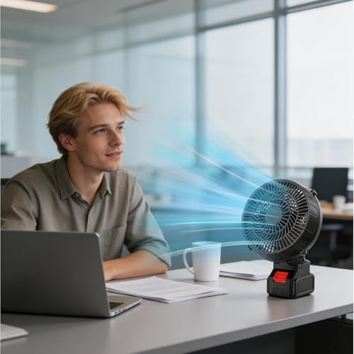 Ventilador portátil de batería recargable para interiores y exteriores 4