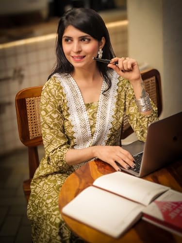 Image of EthnicJunction Women's Poly Rayon Bandhani Print A-line Kurta | Ethnic Kurta