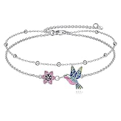 Layered hummingbird anklets