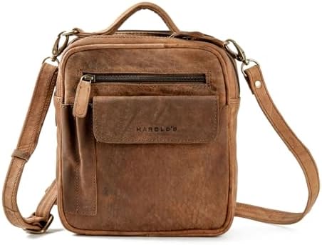 Harold's Antik Maletín Messenger de viaje piel 20 cm