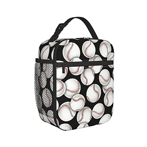 Fuabjpoi Cute Baseball Sport Insulated Lunch Bag - Reusable Lunch Box - Portable Lunch Tote For Women Men And Kids #TOP1