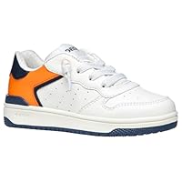 Geox J WASHIBA Boy B, Scarpe da Ginnastica, White/Lt Orange, 35 EU