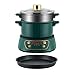 Griglia Da Tavolo 3-in-1 Multi Cooker, 3 Livelli 2l Vaporiera Display Digitale Con 8 Preimpostazioni, Griglie Elettriche/pentola Calda/padella/fornello Lento 1000w