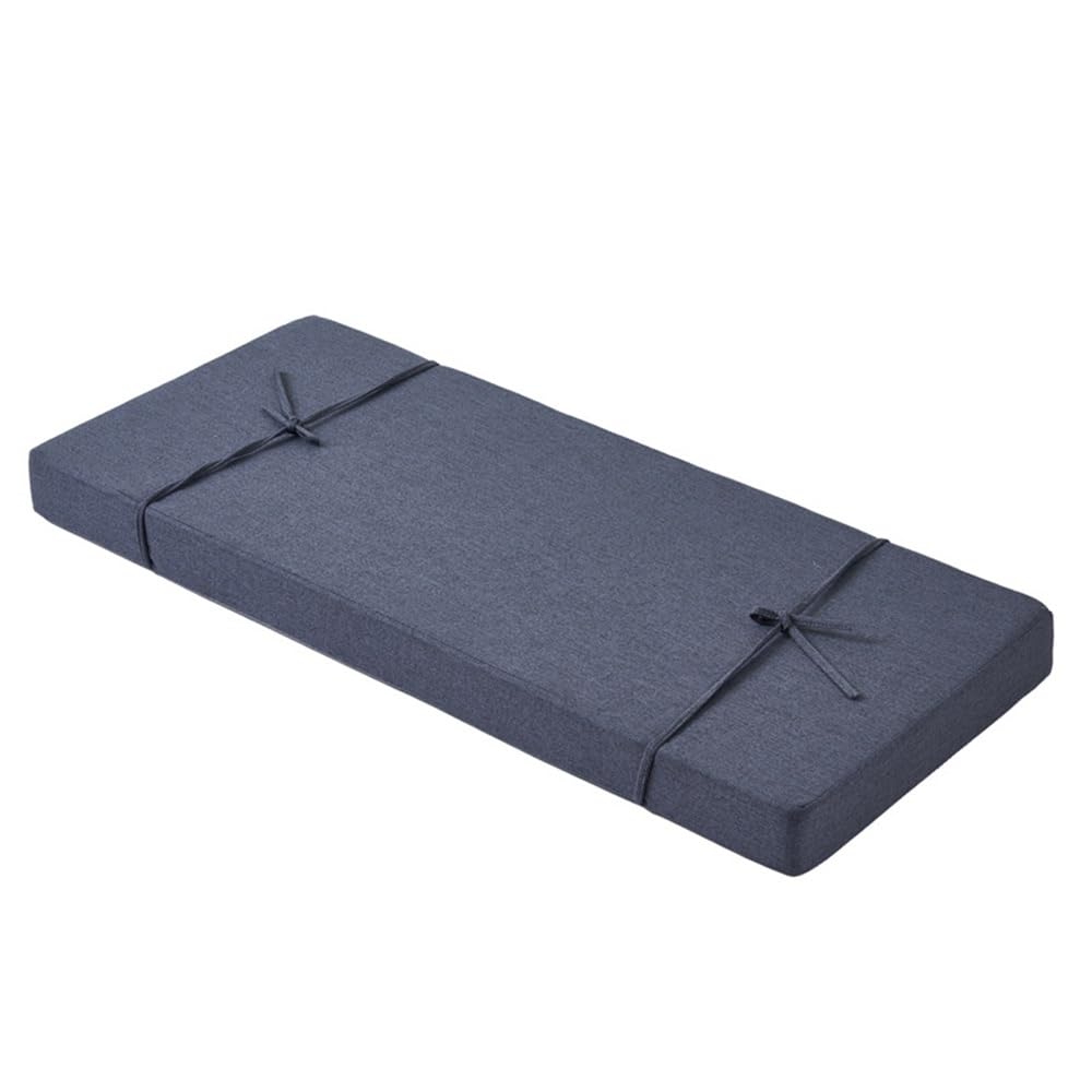 Coussin de jardin en lin bleu pour balancelle et salon d'ete