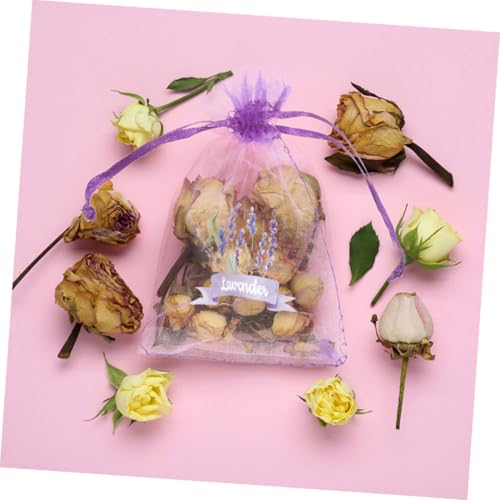 Luxshiny 20 unidades bolsas de lavanda con cordón miniatura 6