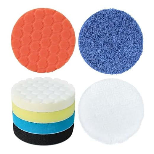Buffing Polishing Pads 6 Inch - 7Pcs 150mm Face for 6 Inch 150mm Backing Plate, Car Compound Buffing Sponge Pads and Woolen Cutting Polishing Pad Kit for Car Polishing and Waxing