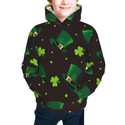 St. Patrick's Day8 Kid Hoodies Boys Sweatshirts Girls Pullover with Pocket3