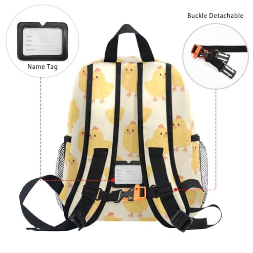 Sweet Chicks Cream Toddler Girls Boys Backpack Kids School Bookbag with Name Tag4