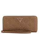 Design elegante e funzionale — Caratterizzato da un raffinato motivo a logo e una superficie in materiale sintetico finemente granulato, questo accessorio si chiude comodamente con una zip sicura e presenta dettagli in tonalità oro.