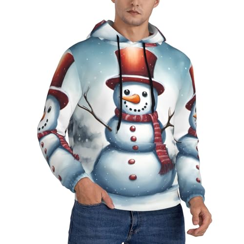 Sweat à capuche Noël homme motif bonhomme de neige le cadeau festif parfait