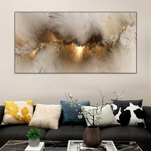 IUNTWEIE Cuadros abstractos Arte Abstracto Moderno Aurora Colorido Cuadro sobre Lienzo Cuadros Abstractos Mural Salón Decoración Sin Marco (style-2,30 x 60 cm)