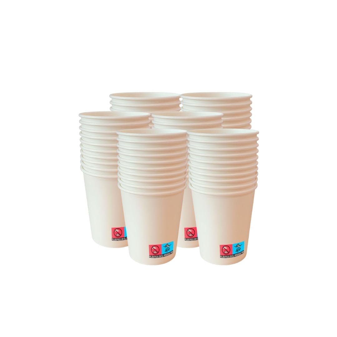 1000 Vasos Desechables de Café Para Llevar - Vasos Cartón para Servir el Café, el Té, Bebidas Calientes y Frías (4 oz - 120 ml, Blanco)