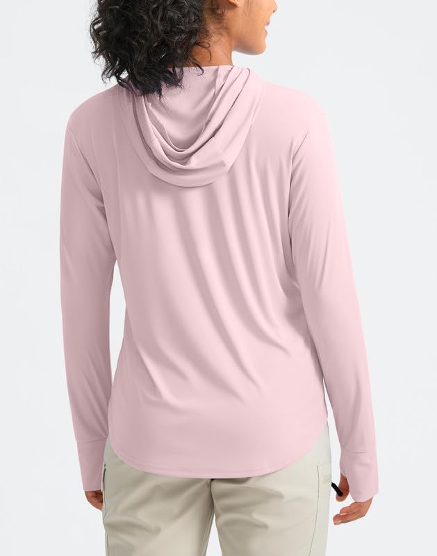 Pudolla Women's Sun Protection Shirt UPF 50+ Long Sleeve Lightweight UV Hoodie for Women Hiking Outdoor Fishing Summer - Image 3