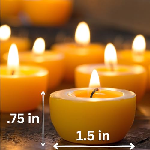Serenibee 8541844844 Tea Light Candles - 100% Pure Beeswax Candles thumb #3