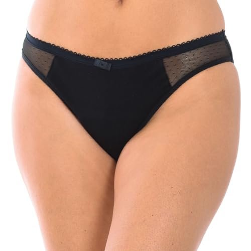 Dim Protect Braga Menstrual Negra Lavable De Algodón Orgánico Para Flujo Abundante Mujer x1 Negro 36/38