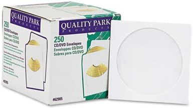 Quality Park Products - Quality Park - CD/DVD Sleeves, 250/Box - Sold As 1 Box - Sturdy sleeves. - Clear poly window. - Protects from static and debris.