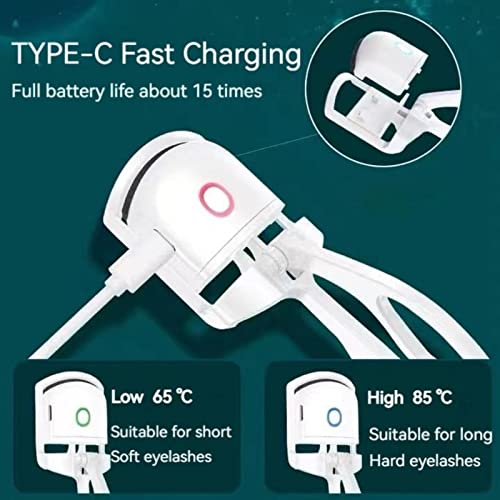 Heated Eyelash Curlers，Usb Reusable 2 Heating Modes For Warping Lasting Eyelashes，Women Makeup Accessories #TOP1