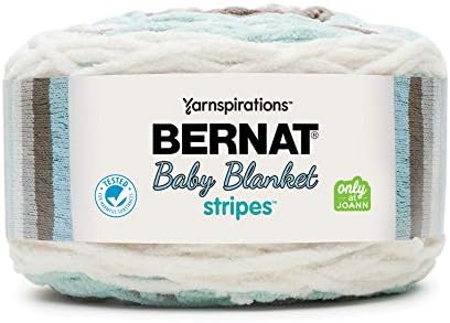Bernat Baby Blanket Stripes -300G- Coral Bells