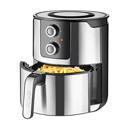 Unold 58655 Heissluftfritteuse XL - Gesund Frittieren, Grillen, Garen, Braten, Dörren, ganz ohne Öl, 5 L Fassungsvermögen, 80° C - 200° C, Sicherheitsabschaltung, fettfrei, BPA-frei – Bild 3