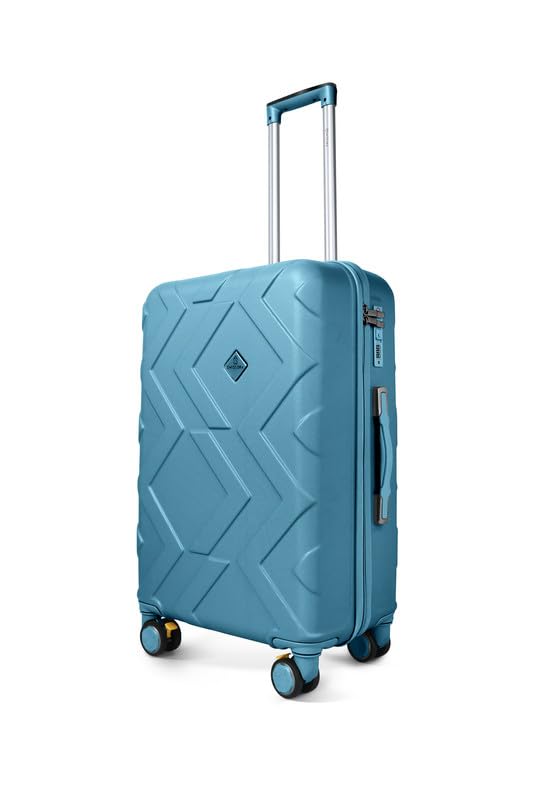 Image of Swiss Era Hard Shell 55 Cms Cabin Luggage - Premium ABS Spinner Trolley Bag with 8 Wheels - 20 Inches Lightweight Cabin Bag for Flights - Blue | 20