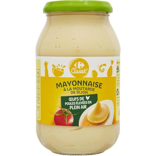 Mayonnaise à la Moutarde de Dijon Carrefour aux œufs de poules élevées en plein air