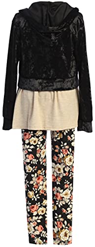 Image of 3 Pieces Top Legging Necklace Holiday Fall Winter Girls Pant Set 4-14