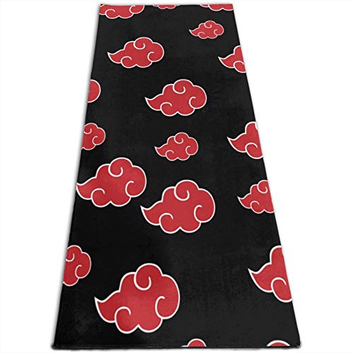 Na-Ruto Red Cloud Anime Yoga Mat Exercise Mats For Home Workout Yoga Mat For Men Women Gym Mats Workout Mats For Home Fitness