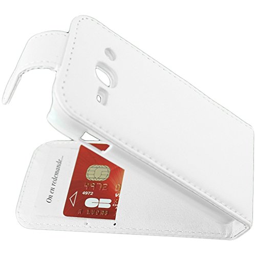 ebestStar - Coque Compatible avec Samsung Ace 3 Galaxy GT-S7270, S7272, S7275 Etui Housse PU Cuir Rabat Flip, Blanc [Appareil: 121.2 x 62.7 x 9.8mm, 4.0'']