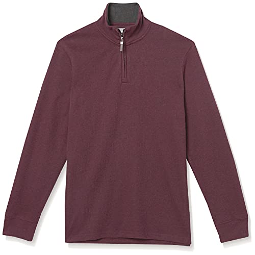 Image of Amazon Essentials Men's Quarter-Zip French Rib Mock Neck Sweater, Casual Wear