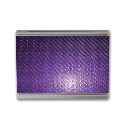 Image of MightySkins Carbon Fiber Skin Compatible with Microsoft Surface Laptop Go 3 (2023) Full Wrap Kit - Purple Diamond Plate | Protective, Durable Textured Carbon Fiber Finish | Made in The USA
