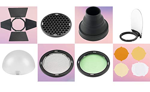Kit de acessórios de cabeça redonda de flash Godox AK-R1 para lanterna Godox V1 e flash redondo H200