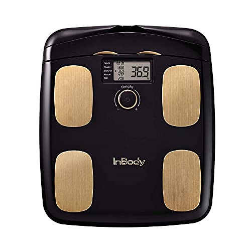 InBody H20N Body Fat Scale - InBody Scale for Body Weight and Fat Percentage, Gym Accessory for Men, Gym Accessory for Women, Body Fat Measurement Device, Bluetooth-Connected - Midnight Black