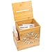 Grateful Creations Suggestion Box with Slot, Donation, Rustic Feedback for Patient Care and Prayer Requests, 8H x 5.5W x 7.5L inch, Sustainable Bamboo Wood, School Voting