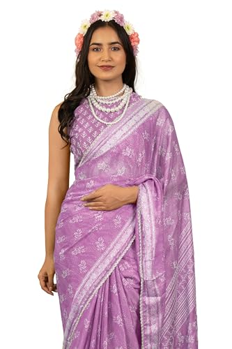Image of MIRCHI FASHION Women Saree Leheriya Print Chiffon | Lightweight Traditional Sari for Farewell and Wedding Ceremonies with Unstitched Blouse Piece