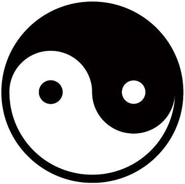 Amazon 陰陽 太陰大極図 シンボル マーク ステッカー シール デカール ブラック シール ステッカー おもちゃ