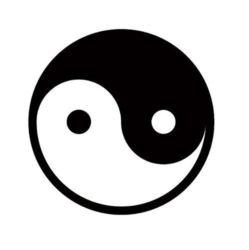 陰陽 太陰大極図 シンボル マーク ステッカー シール デカール ブラック 陰陽 太陰大極図 シンボル マーク ステッカー シール デカール ブラック