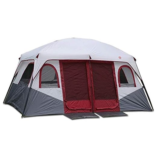 2021 Hot Sale Outdoor 6 8 10 12 Personer Strand Camping Tält Anti/Bevis/Regn UV/Vattentät 1 Rom 1hall Fiske Tält Tält Blackout Tält Camping Tält (Color : Red)