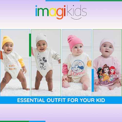 Disney Junior Baby Girls French Terry Bubble Romper Oversized Bodysuit & Hat Newborn to Infant Sizes (Newborn - 24 Months)3