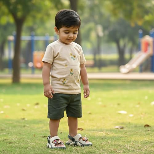 Image of GLJ Kids Comfort Clogs Sandals for Boy and Girl, 1 to 14 Years, Two-Strap Design, Easy to Wear Slip On, Dust and Waterproof, 1100