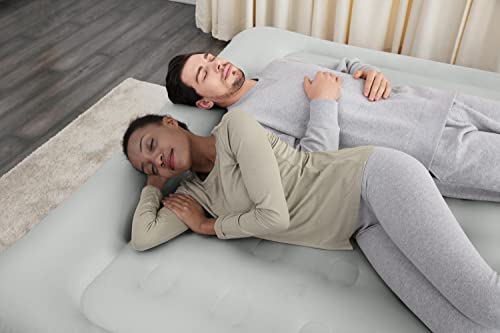 Image of SLEEPLUX King Air Mattress Extra Durable Non-Leak Tough Guard Material 22 inch Raised Airbed with Built in Pump + USB Charger (80 inch 72 inchx22 inch) Grey