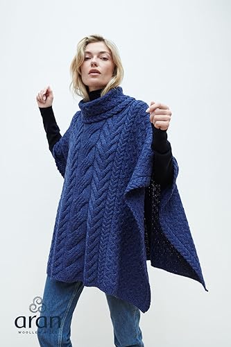 Supersoft Merino Wool Poncho with Cowl Neck2